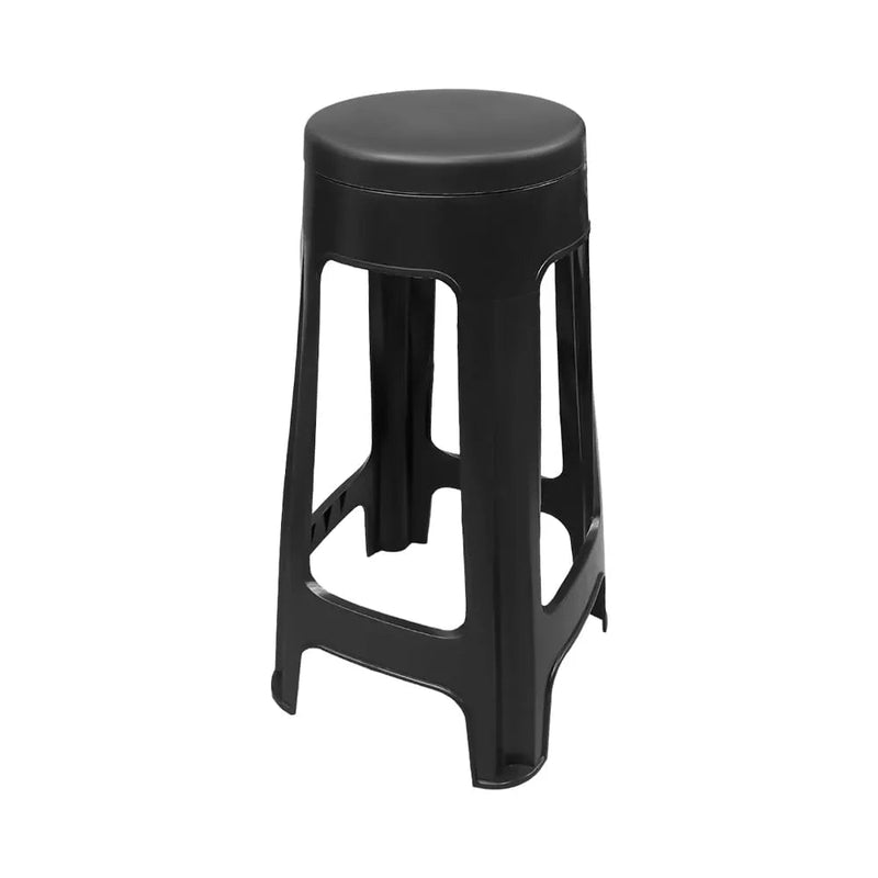 Banqueta de Plástico Alta - Onix - Preta - Bin Embalagens