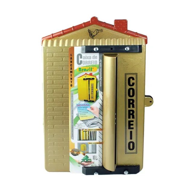 Caixa de Correios JLK Revista 46CM X 30CM - Dourada - Bin Embalagens