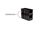 Caixa Plástica 14 Litros Preta MS14V Preta - Bin Embalagens