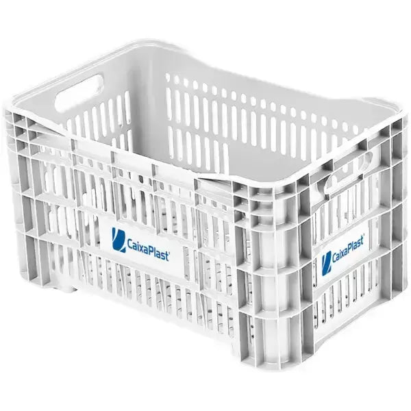 Caixa Plástica Agrícola Vazada CP31 Gruplast Totalmente Vazada Preta Kit com 100 unidades - Bin Embalagens