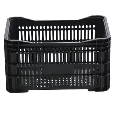 Caixa Plástica Agrícola Vazada CP31 Gruplast Totalmente Vazada Preta Kit com 100 unidades - Bin Embalagens