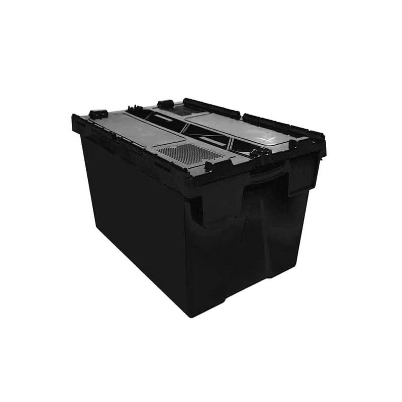 Caixa Plástica ALC 6437 65 Litros Preta - Bin Embalagens