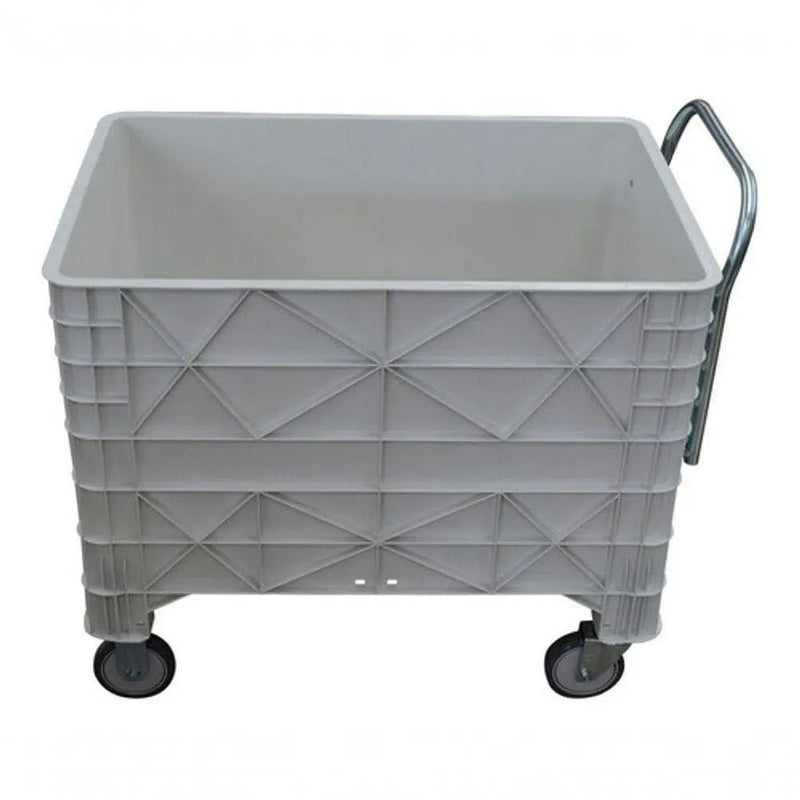 Caixa Plástica GRU 372 Litros Branca Com Puxador Frontal Sem Tampa - Bin Embalagens