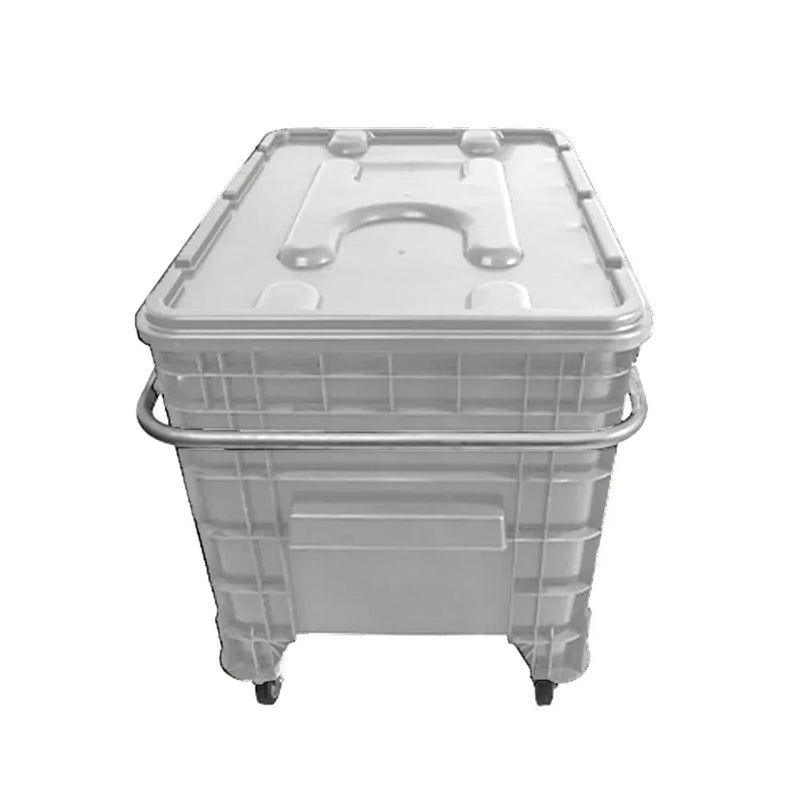 Caixa Plástica GRU 372 Litros Com Puxador Lateral Completa Branca - Bin Embalagens