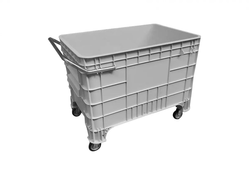 Caixa Plástica GRU 372 Litros Com Puxador Lateral Sem Tampa Branca - Bin Embalagens