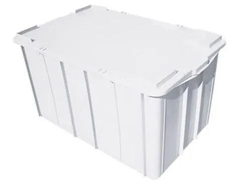 Caixa Plástica Gruplast 130 Litros Com Tampa Branca - Bin Embalagens