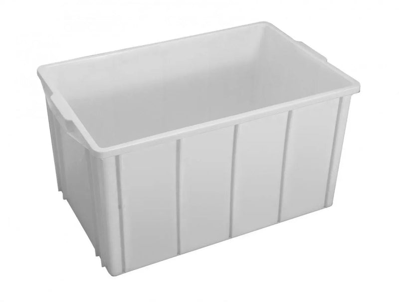 Caixa Plástica Gruplast 130 Litros Empilhável Branca - Bin Embalagens