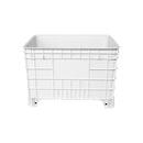 Caixa Plástica Gruplast 372 Litros Empilhável Com Tampa, Branca - Bin Embalagens