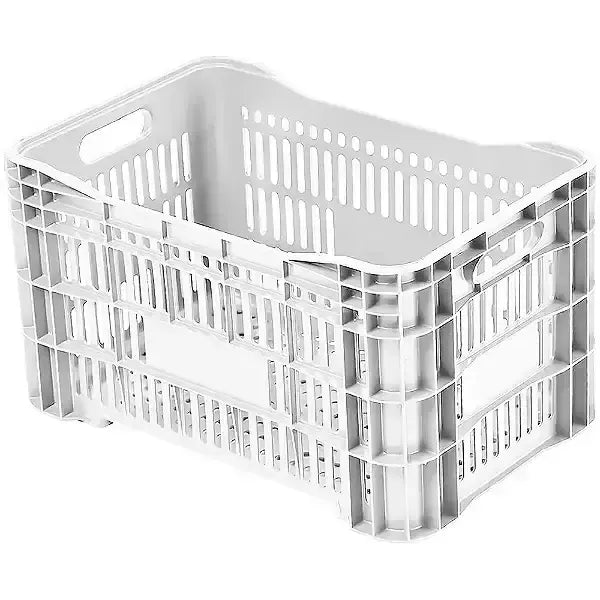 Caixa Plástica Gruplast Horti Frutti Branca 20kg 50L 5UN - Bin Embalagens