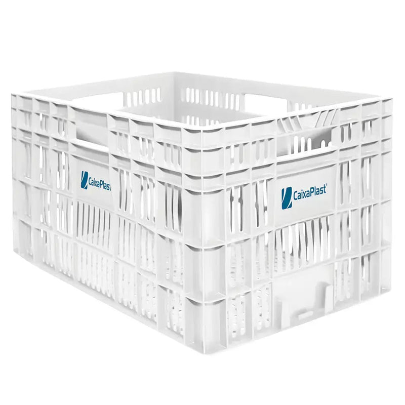 Caixa Plástica Gruplast Horti Frutti Branca 30kg 60 Litros - Bin Embalagens