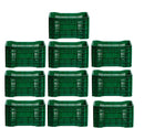 Caixa Plástica Gruplast Horti Frutti Verde 20kg ,50 Litros - 10 UN - Bin Embalagens