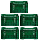 Caixa Plástica Gruplast Horti Frutti Verde 20kg ,50 Litros - 5 UN - Bin Embalagens