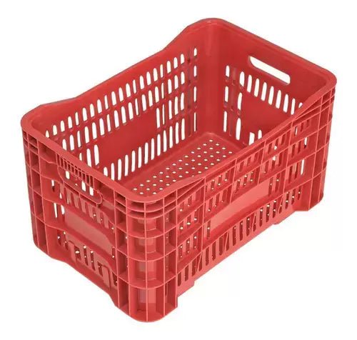 Caixa Plástica Gruplast Horti Frutti Vermelha 20kg 50 Litros - Bin Embalagens