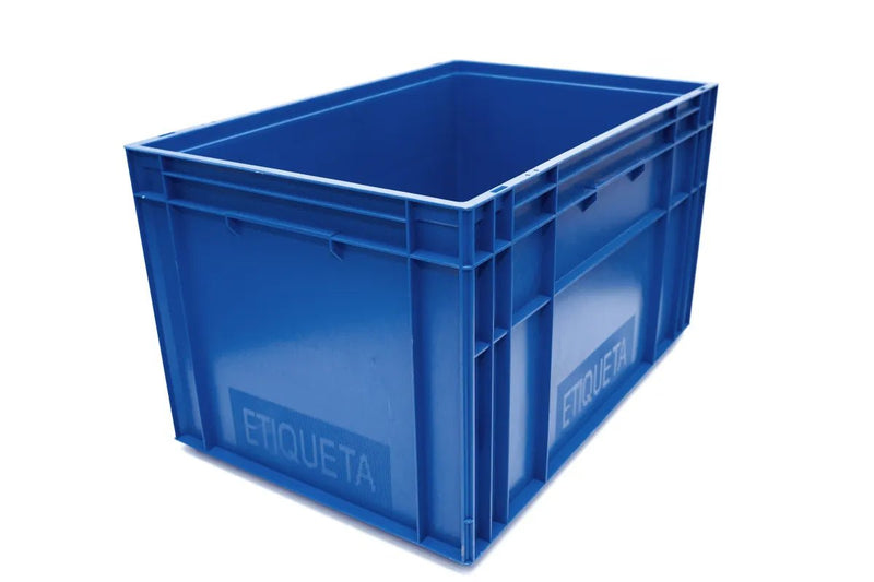 Caixa Plástica Industrial RL - KLT 6435 Azul - Bin Embalagens