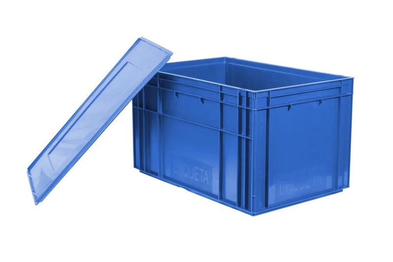 Caixa Plástica Industrial RL - KLT 6435 Azul - Bin Embalagens