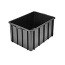 Caixa Plástica Organizadora LAR 130L Empilhável Preta - Bin Embalagens