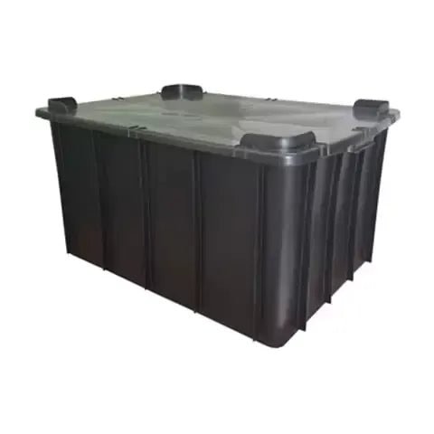 Caixa Plástica Organizadora, Lar 130L Fechada Com Tampa - Bin Embalagens