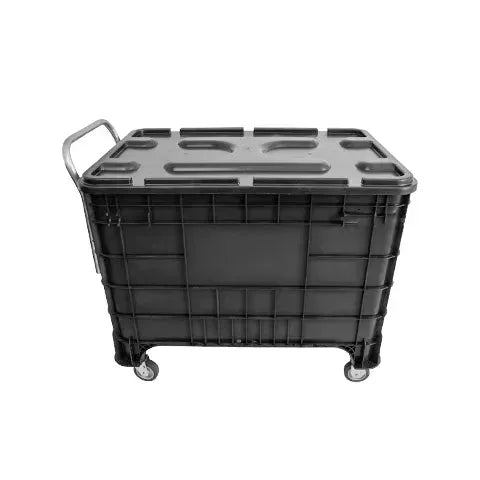 Carrinho Coletor Gruplast Para Condominio Preta Com Puxador Frontal Sem Tampa - Bin Embalagens