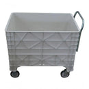 Carrinho Coletor Para Condominio 372 Litros Branca Com Puxador Frontal Sem Tampa - Bin Embalagens