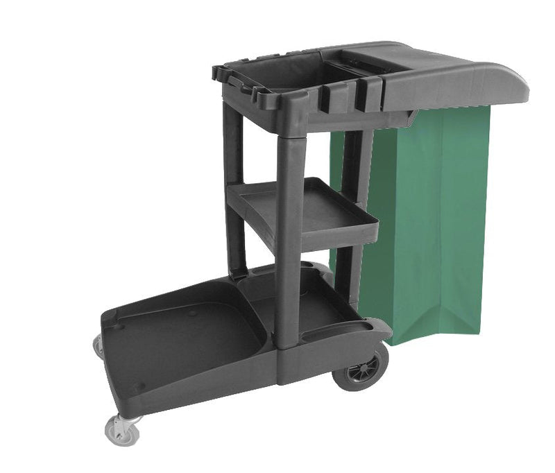 Carrinho Funcional de Limpeza, Verde - Bin Embalagens
