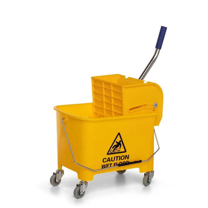 Carro Balde - c/divisor de agua - Amarelo - 20 litros - Nobre - Bin Embalagens