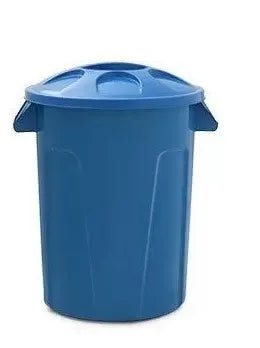 Cesto de Lixo 100 Litros Com Tampa Azul - Bin Embalagens