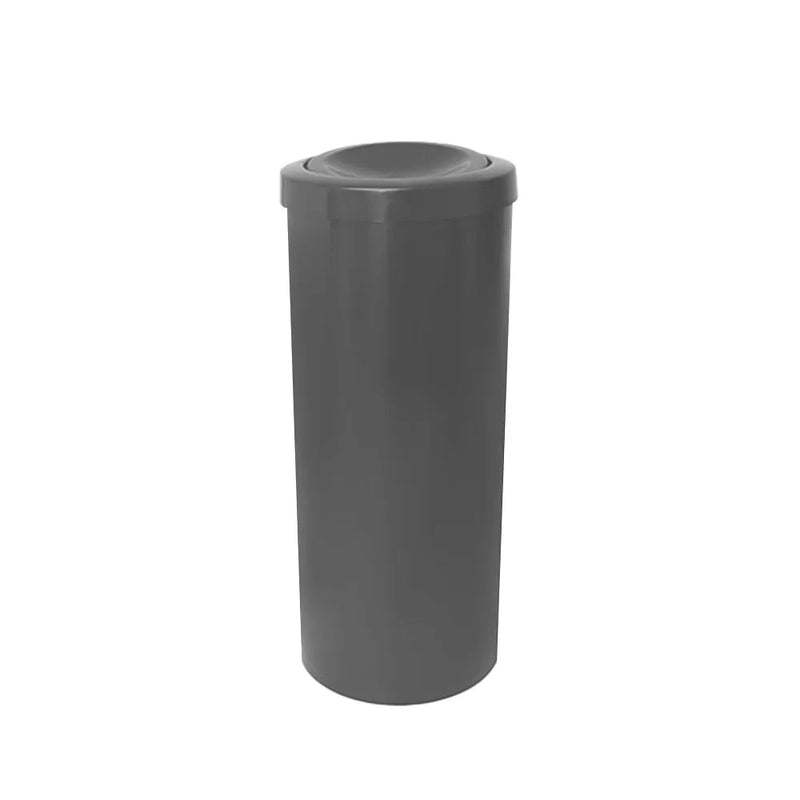 Cesto de Lixo 23L c/ Tampa Flip Top - Cinza Gruplast - Bin Embalagens