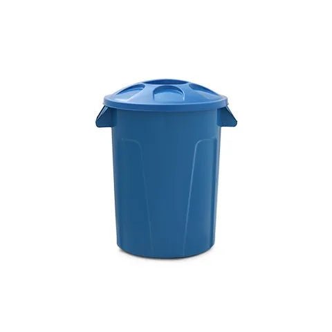 Cesto de Lixo 60 Litros Com Tampa Azul - Bin Embalagens