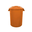 Cesto de Lixo 60 Litros Com Tampa Marrom - Bin Embalagens
