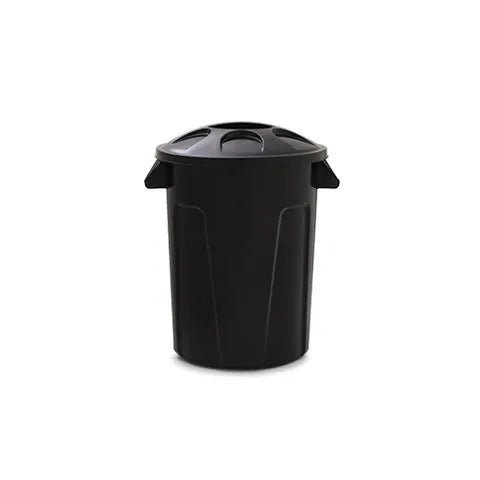 Cesto de Lixo 60 Litros Com Tampa Preto - Bin Embalagens