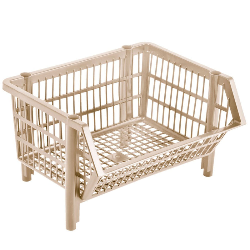 Cesto Plástico Empilhável Médio, Azul - Bin Embalagens