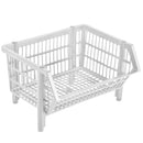 Cesto Plástico Empilhável Pequeno, Branco - Bin Embalagens