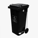 Coletora Plástica c/ Pedal e Rodas - 120l - Preta - Mod. Europeu - Nobre - Bin Embalagens