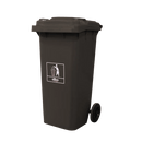 Coletora Plástica c/ Rodas - 120l - Cinza - Mod. Europeu - Nobre - Bin Embalagens