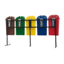Conjunto Coleta Seletiva Gruplast 50 Litros com 5 Lixeiras - Bin Embalagens