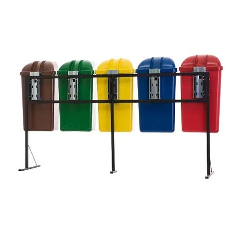 Conjunto Coleta Seletiva Gruplast 50 Litros com 5 Lixeiras - Bin Embalagens