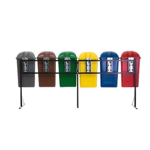 Conjunto Coleta Seletiva Gruplast 50 Litros com 6 Lixeiras - Bin Embalagens