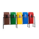 Conjunto Coleta Seletiva Gruplast 60L com 5 Lixeiras. - Bin Embalagens