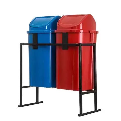 Conjunto Coleta Seletiva Gruplast 60L Kit com 2 Lixeiras. - Bin Embalagens