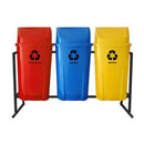 Conjunto de coleta seletiva de 60L Gruplast Kit com 03 lixeiras. - Bin Embalagens