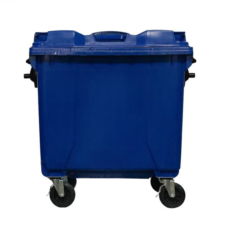 Container de Lixo ou Lixeira Gruplast em Plástico 1000L Azul - Bin Embalagens