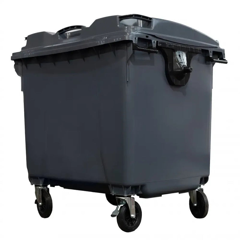 Container de Lixo ou Lixeira Gruplast em Plástico 1000L Cinza - Bin Embalagens