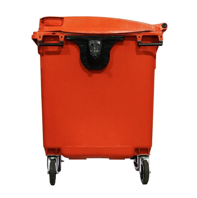 Container de Lixo ou Lixeira Gruplast em Plástico 1000L Laranja - Bin Embalagens