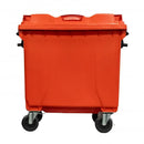 Container de Lixo ou Lixeira Gruplast em Plástico 1000L Laranja - Bin Embalagens