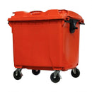 Container de Lixo ou Lixeira Gruplast em Plástico 1000L Laranja - Bin Embalagens
