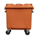 Container de Lixo ou Lixeira Gruplast em Plástico 1000L Marrom - Bin Embalagens