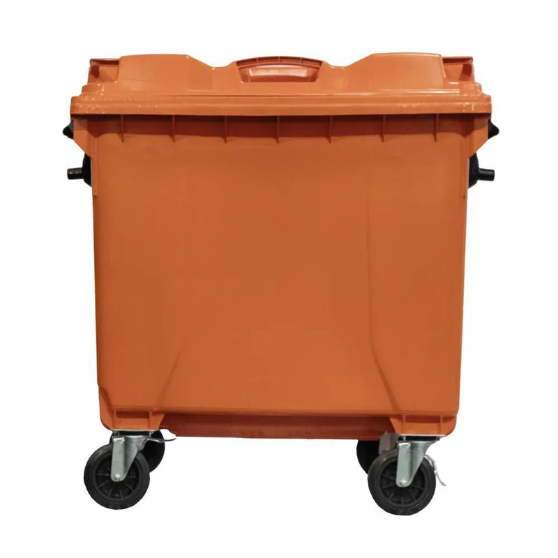 Container de Lixo ou Lixeira Gruplast em Plástico 1000L Marrom - Bin Embalagens