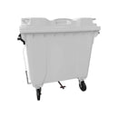 Container Plástico 1000 Litros Com Pedal Branco - Bin Embalagens