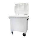 Contêiner de Lixo Injetado Gruplast em Plástico 1000L Branco - Bin Embalagens