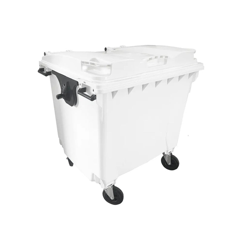 Contêiner de Lixo Injetado Gruplast em Plástico 1000L Branco - Bin Embalagens